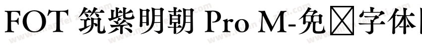 FOT 筑紫明朝 Pro M字体转换